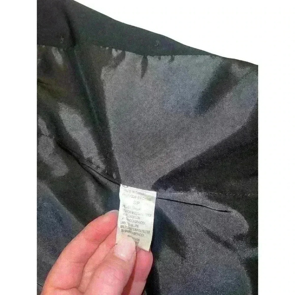 Theory Black One Button Virgin Wool Blend Career Blazer women's size Small - Picture 7 of 9